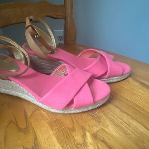 Coach Pink Espadrille Wedges